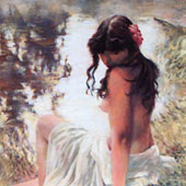 Girl by the river